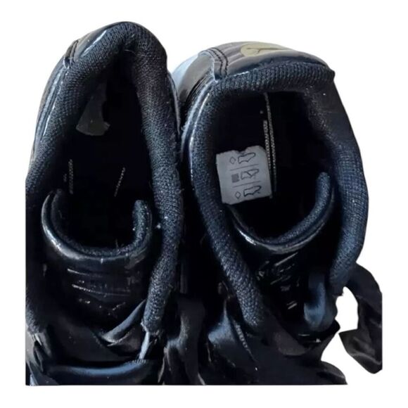 Puma Roma Toddler Black Patent Leather Shoes Size 8C Low-Top Lace Up Sneakers - Picture 6 of 12